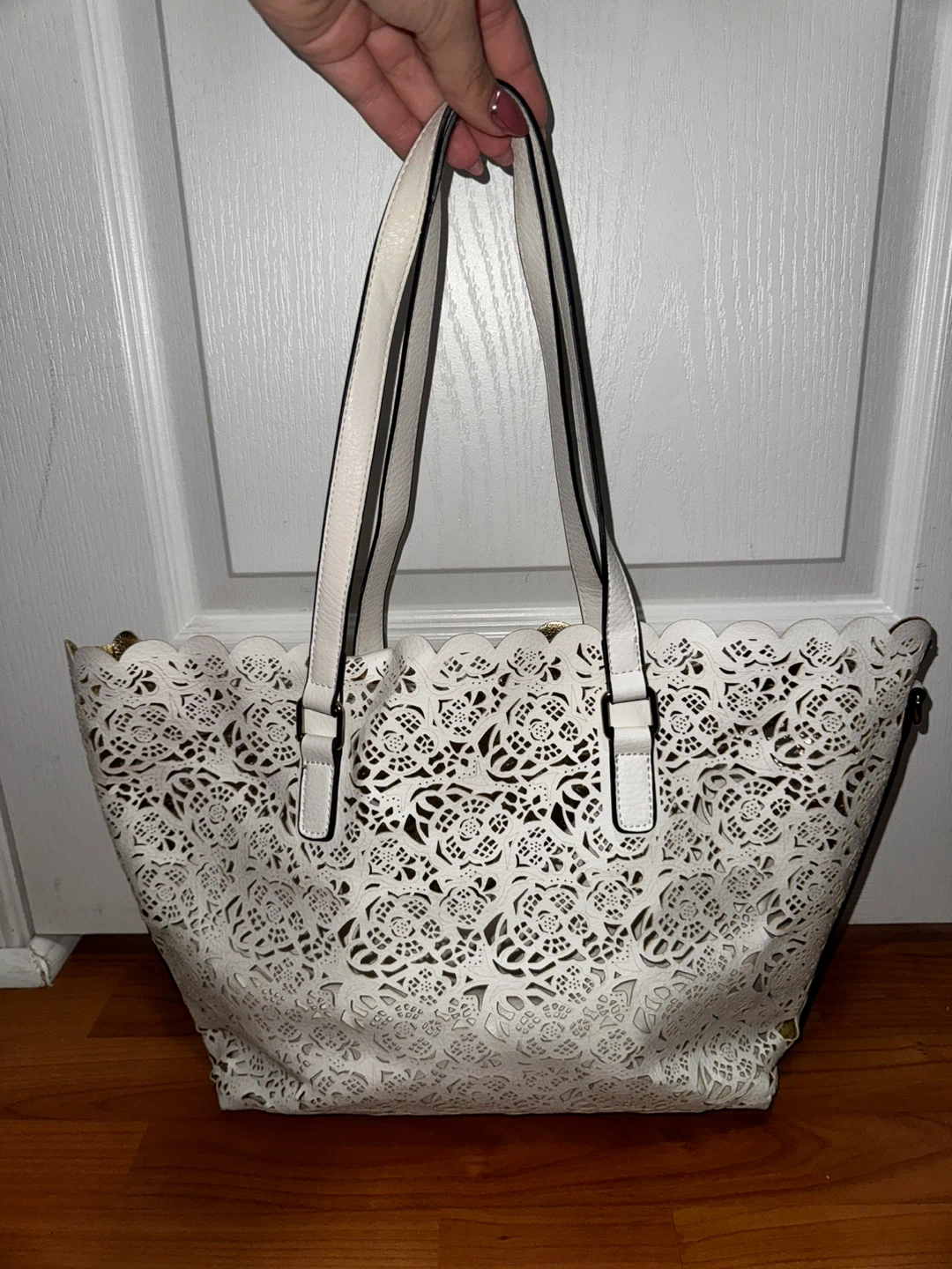 ALDO white and gold summer tote bag - photo 2