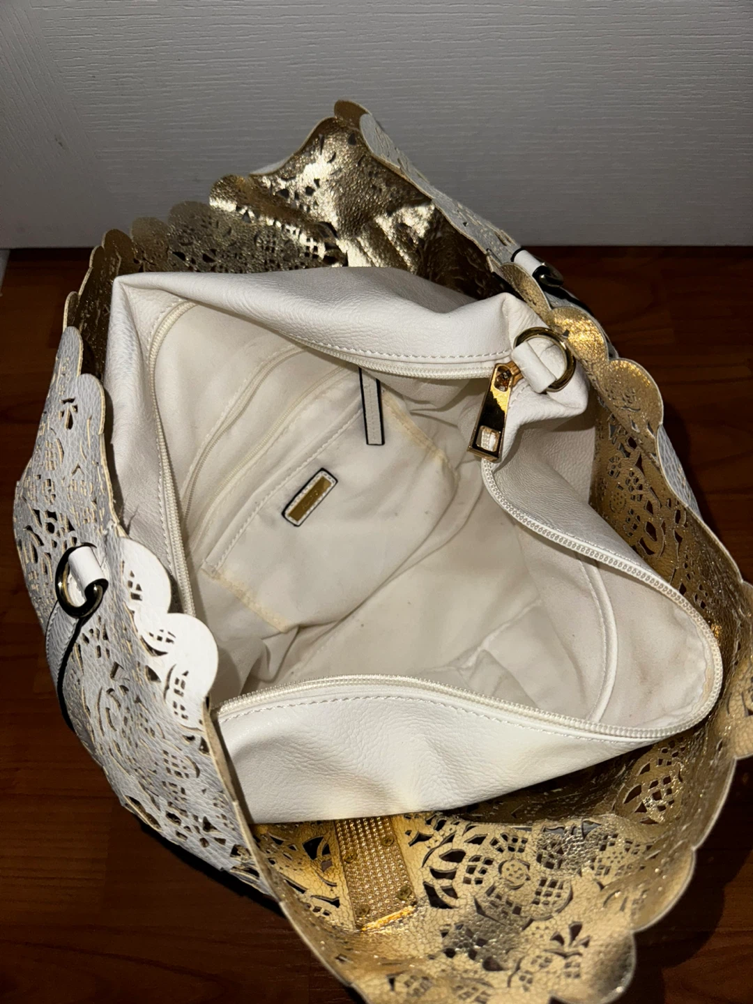 ALDO white and gold summer tote bag - photo 5