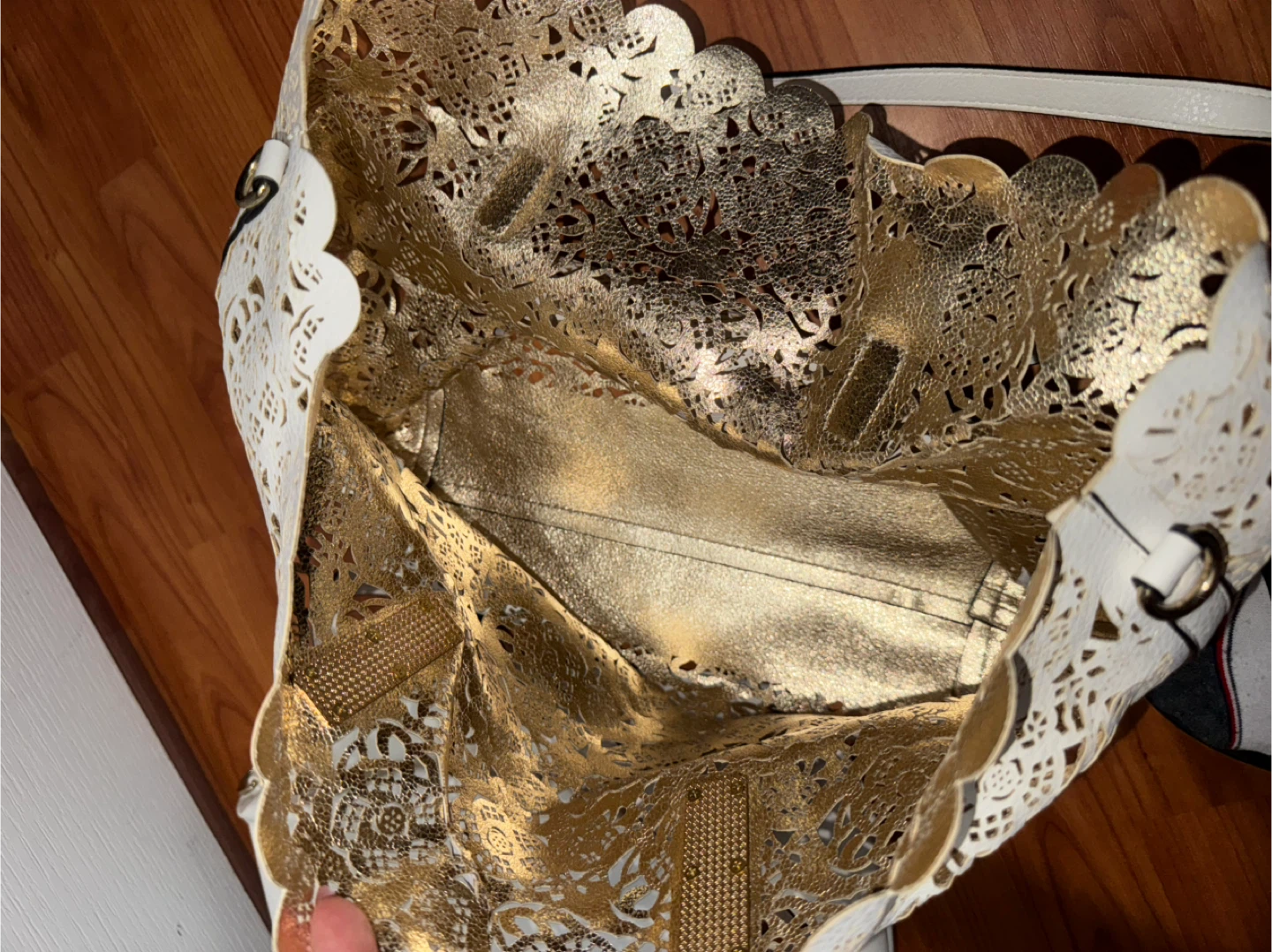 ALDO white and gold summer tote bag - photo 4