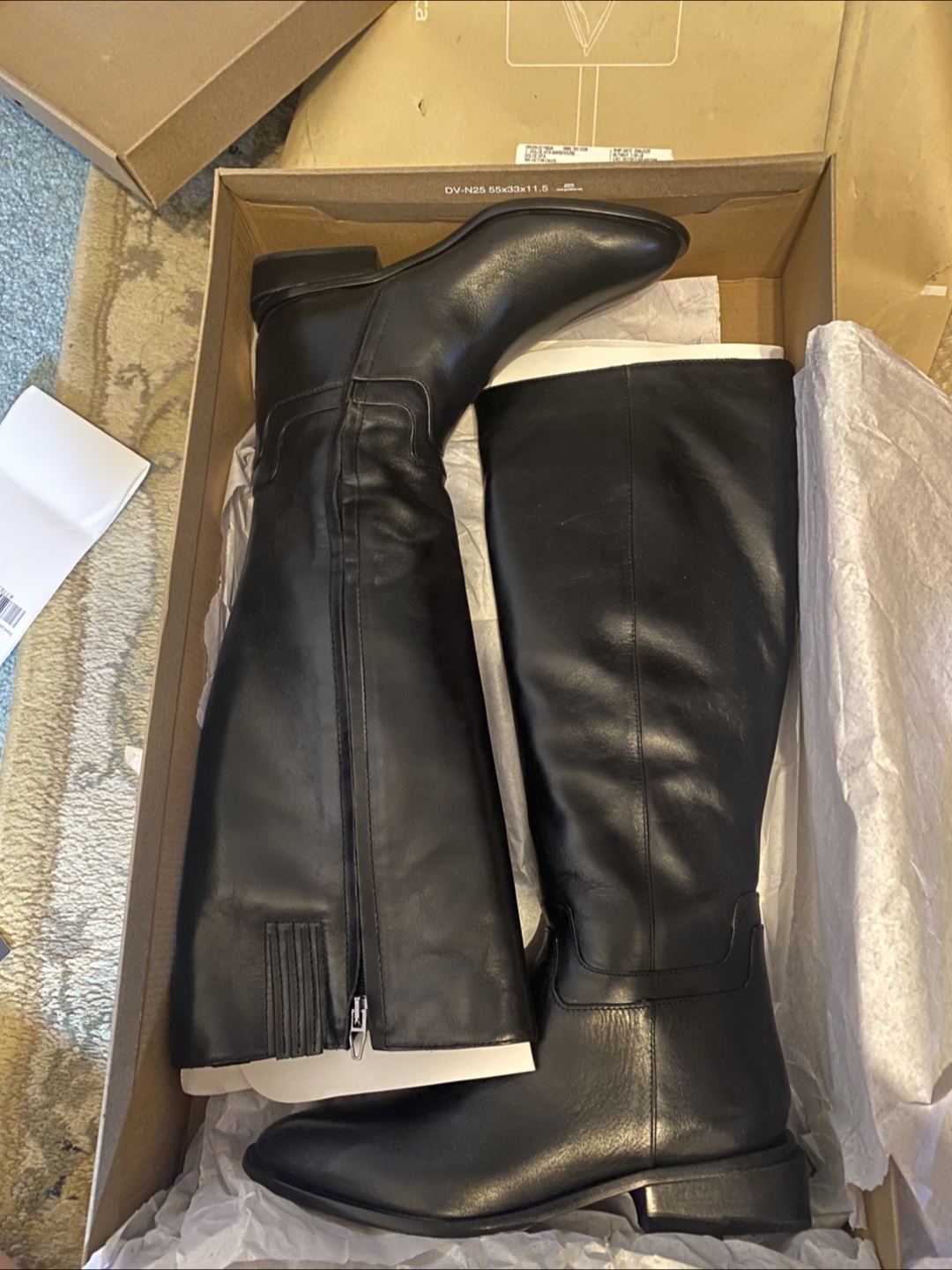 Dolce Vita black leather knee high boots - photo 2