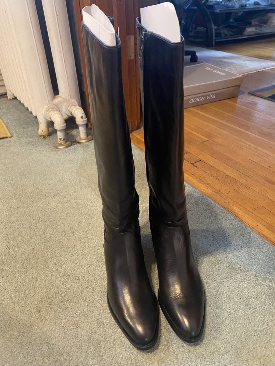 Dolce Vita black leather knee high boots - photo 4
