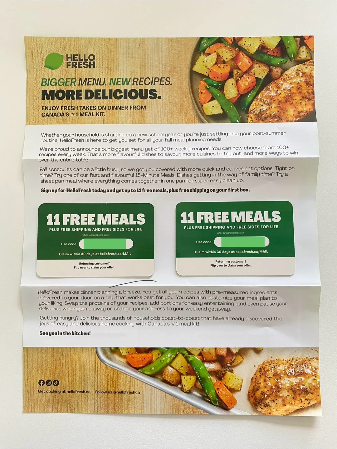 HelloFresh 22 Free Meals Coupons thumbnail