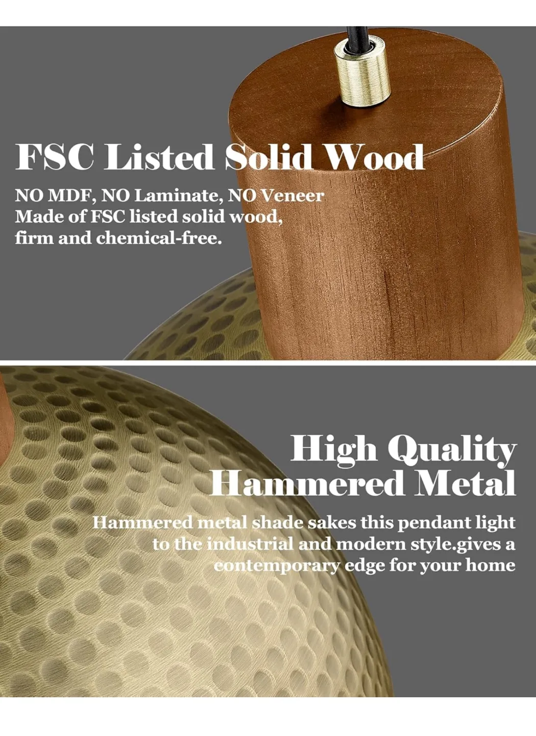 Hammered Metal Pendant Light image indicator(3)