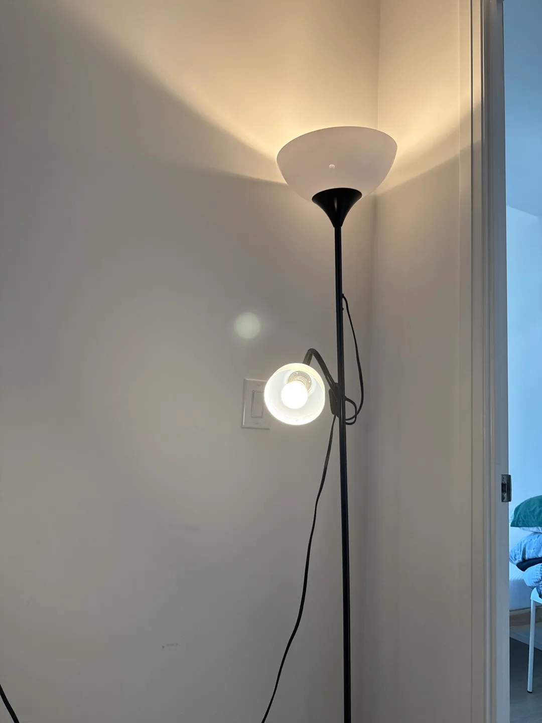 Ikea Lamp Floor Uplight/Reading Lamp with Bulbs image indicator(2)