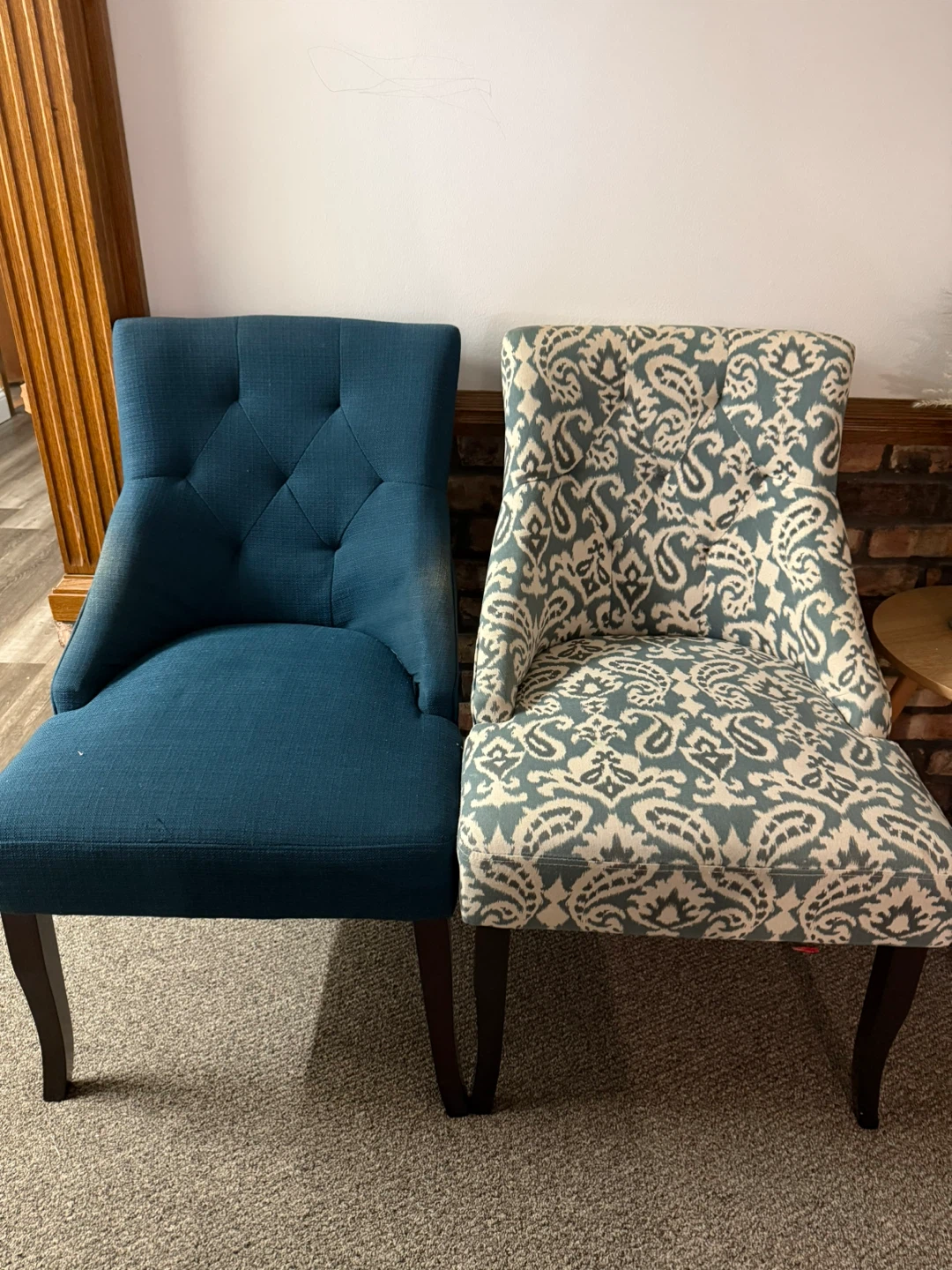 Accent Chairs - Blue & Patterned