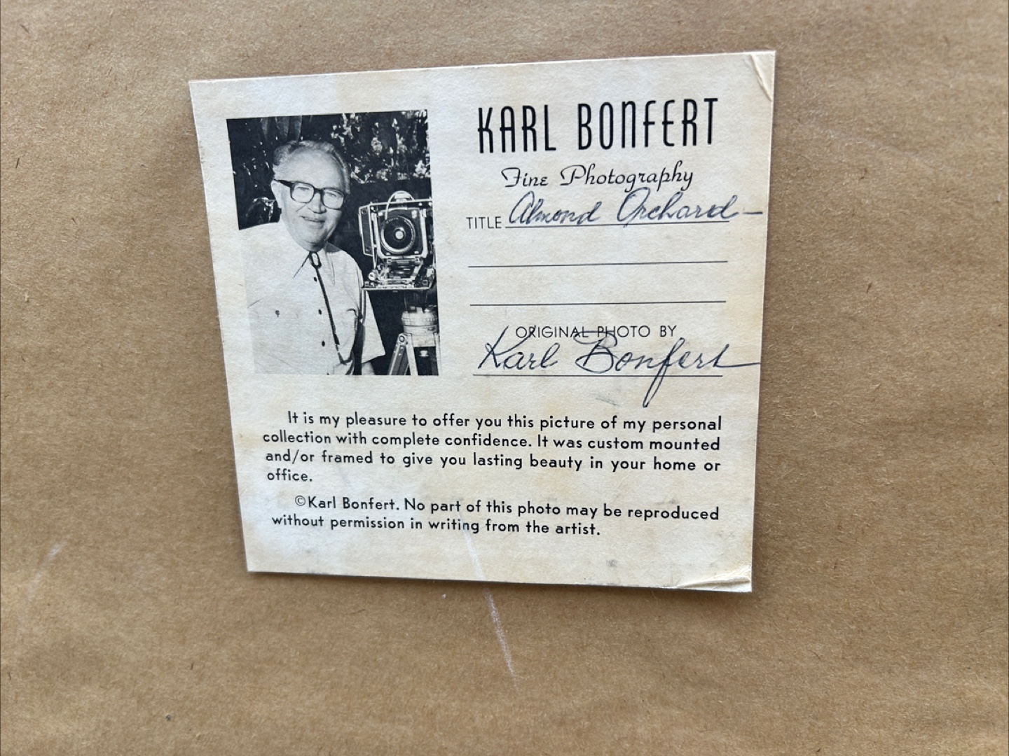 Karl Bonfert Fine Photography Almond Orchard - photo 5