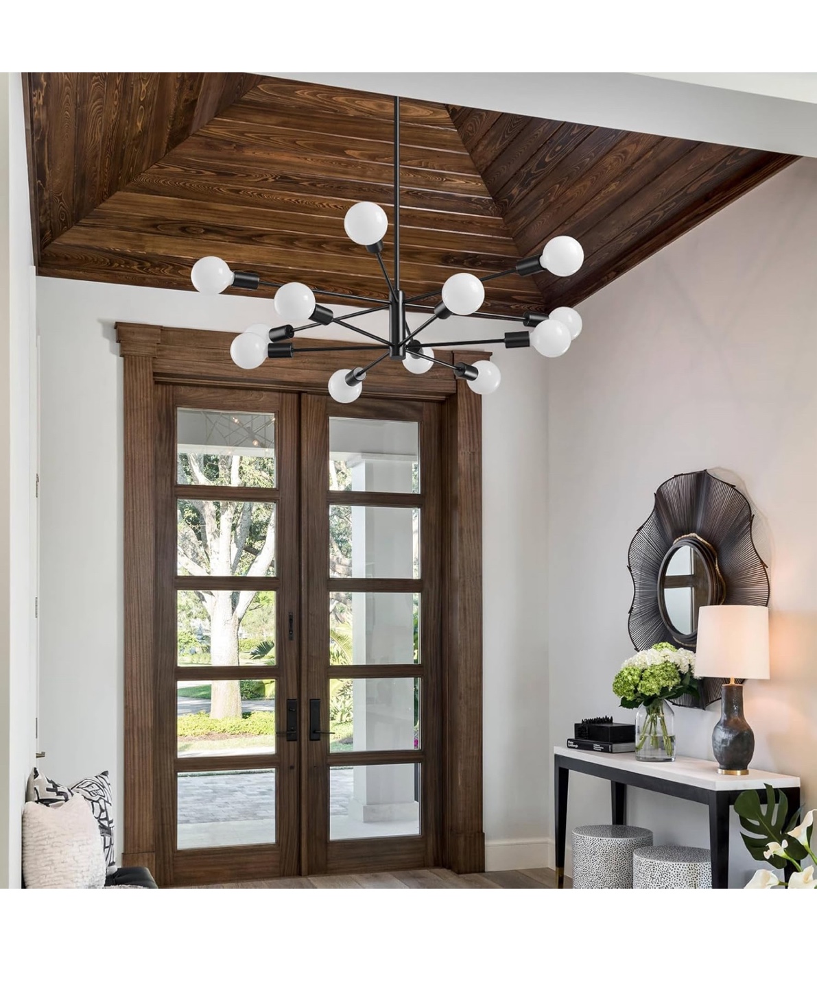 Modern Sputnik Chandelier - Black - photo 3