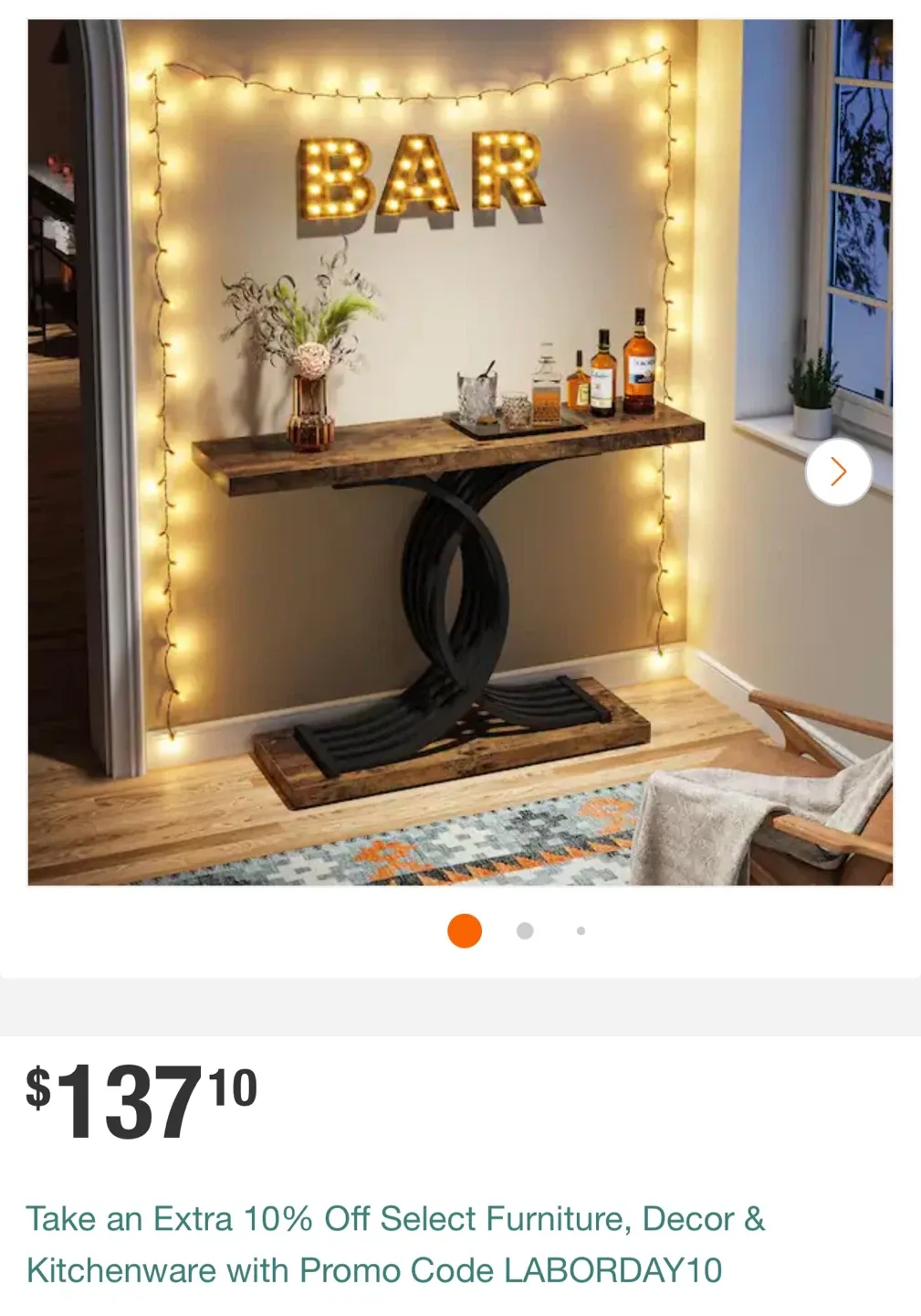 Console Table with Metal Base image indicator(5)