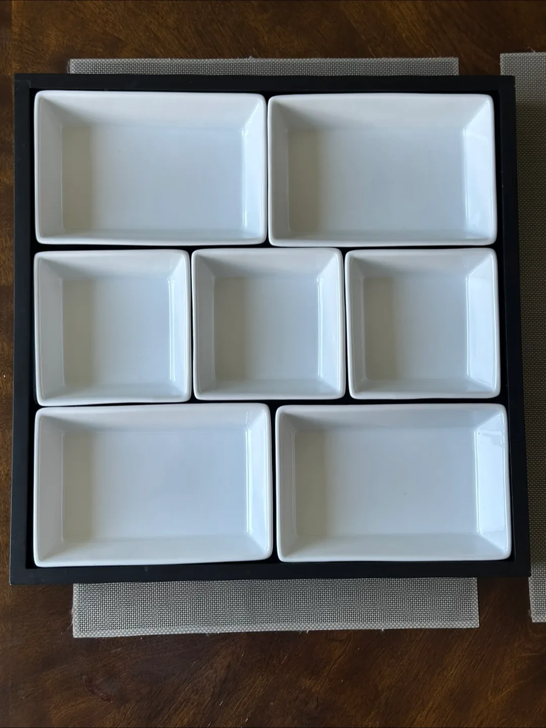 Condiment Server Set, White Ceramic thumbnail