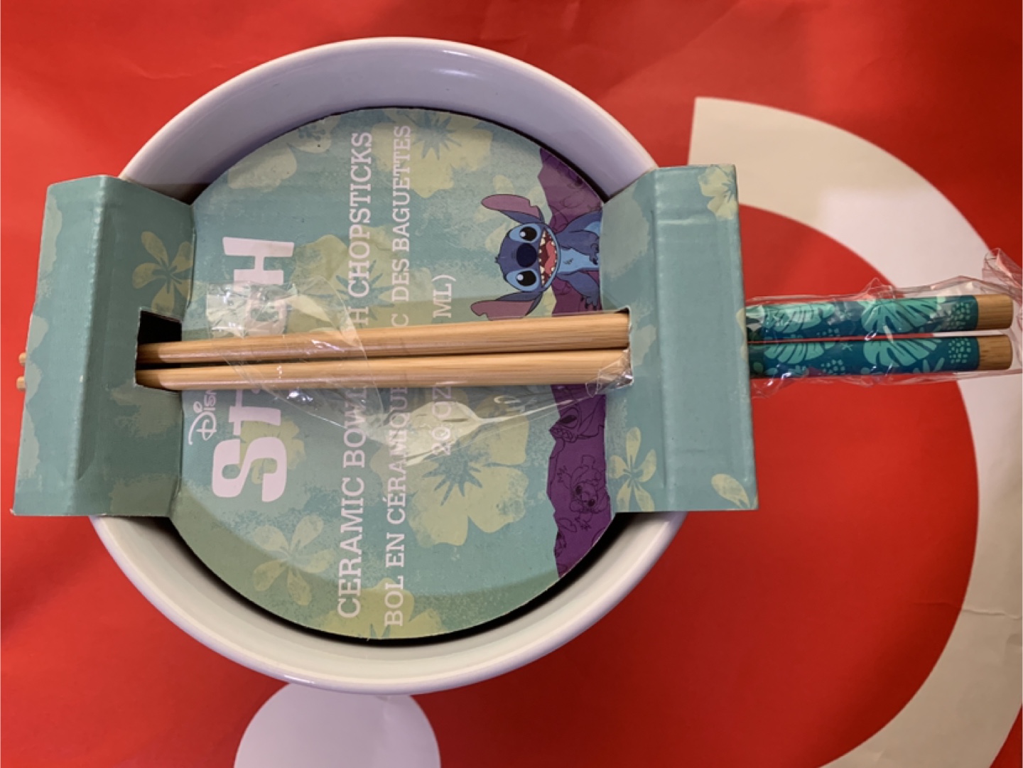 Disney Stitch Ceramic Bowl with Chopsticks - New - photo 4