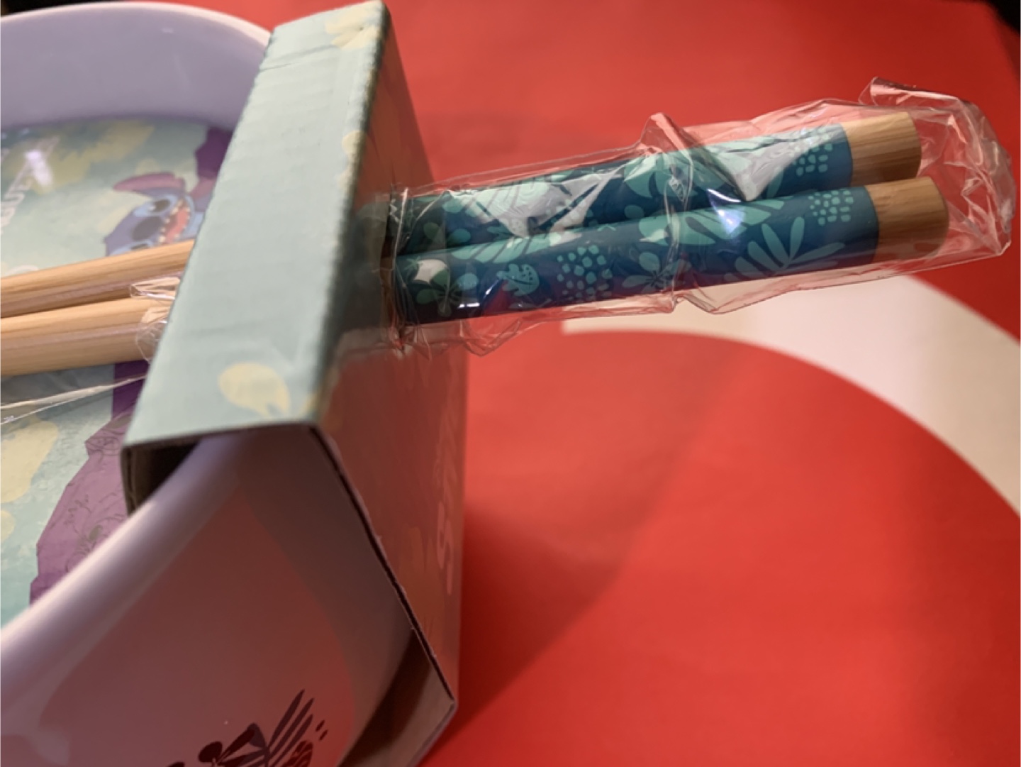 Disney Stitch Ceramic Bowl with Chopsticks - New - photo 3