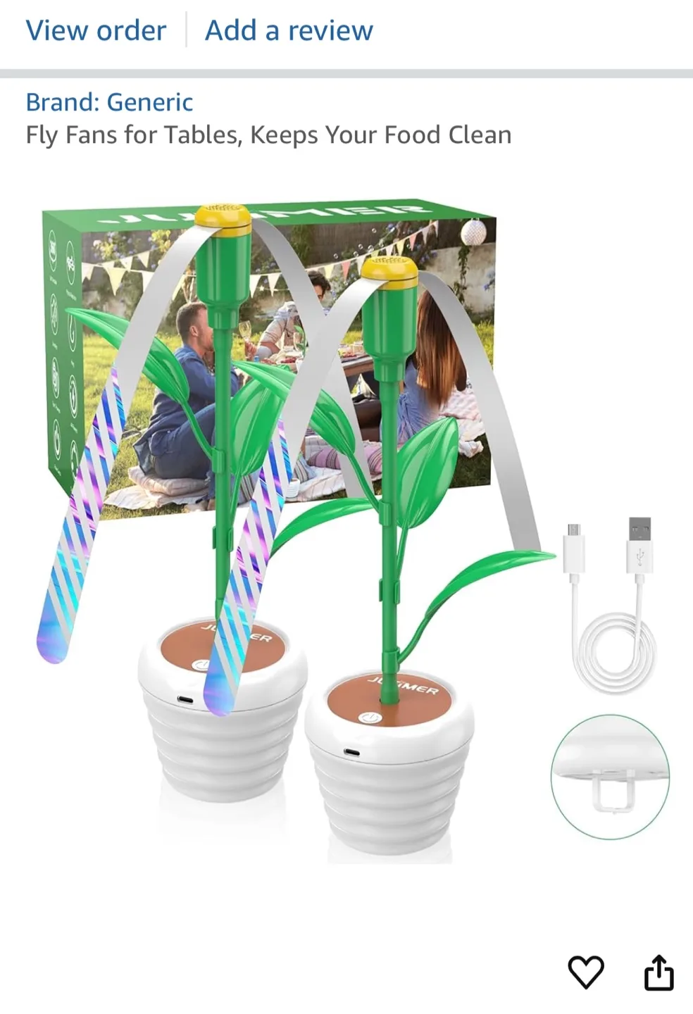 Fly Fans for Tables - Keeps Your Food Clean