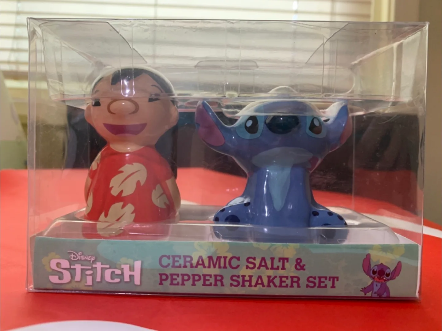 Disney Stitch Ceramic Salt & Pepper Shaker Set - New! thumbnail
