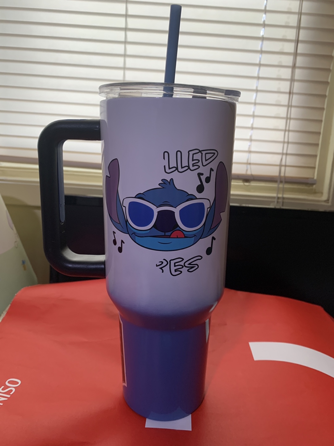 Disney Stitch Insulated Tumbler with Handle & Straw - photo 2