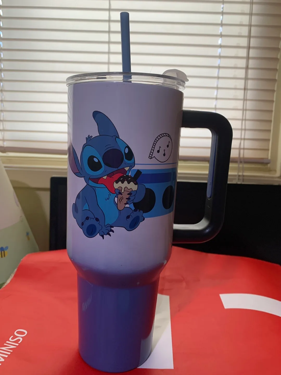 Disney Stitch Insulated Tumbler with Handle & Straw thumbnail