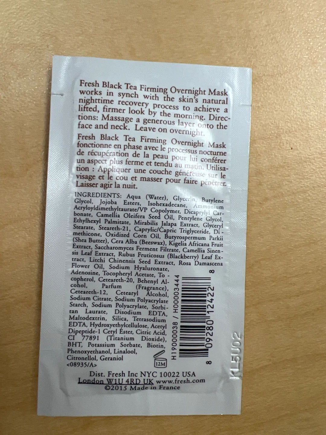 Fresh Black Tea Firming Overnight Mask - 4ml image indicator(2)