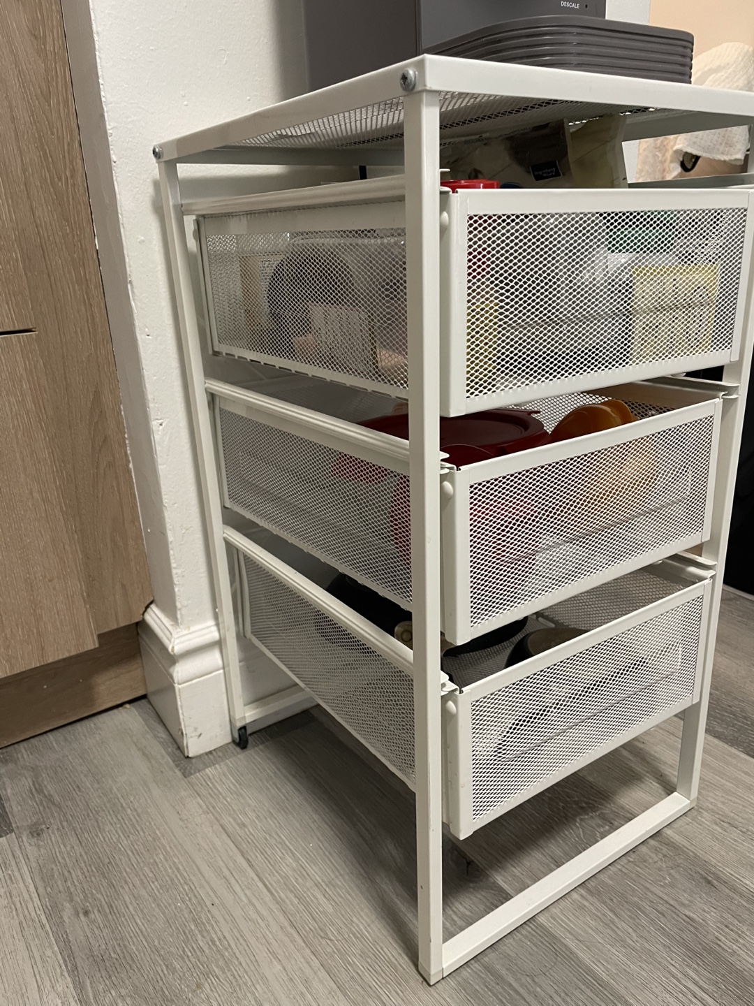 IKEA White Metal Utility Cart