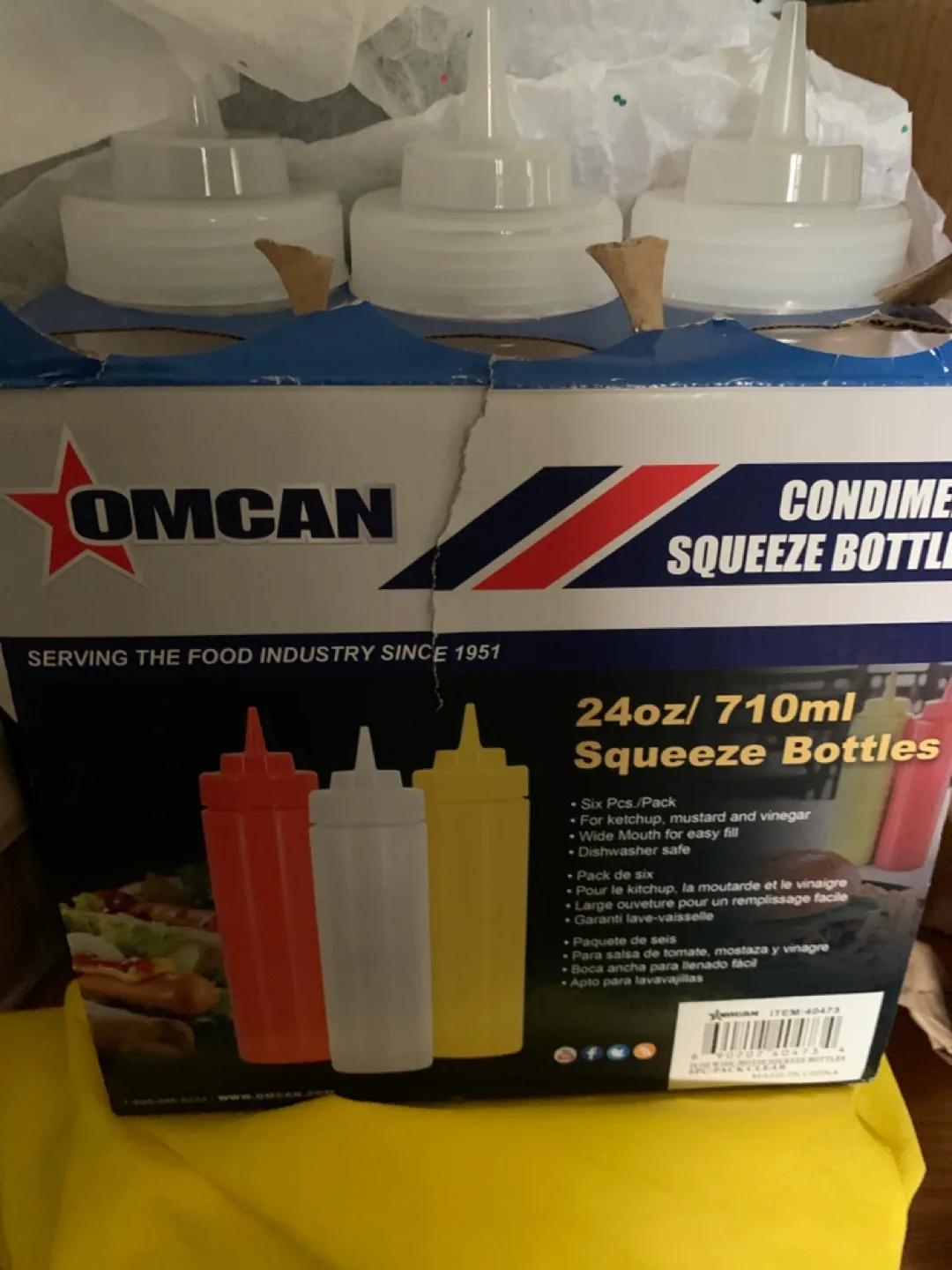 OMCAN Condiment Squeeze Bottles - 24oz/710ml - New in Box! thumbnail
