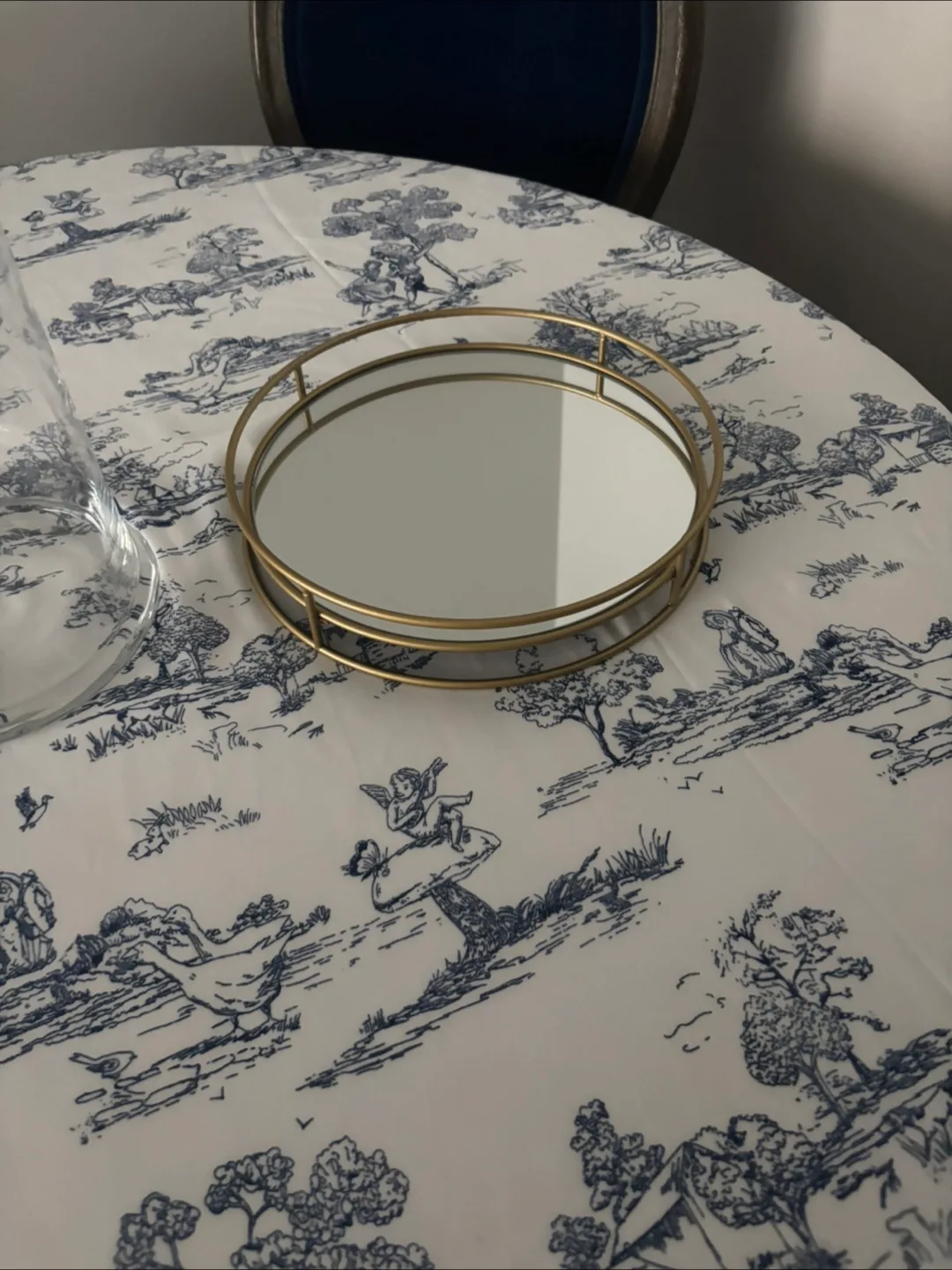 Gold Round Decorative Mirror Tray thumbnail
