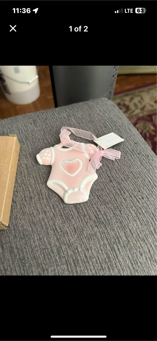 Baby Onesie Ornament - Blue - photo 2
