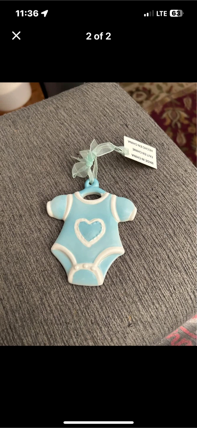 Baby Onesie Ornament - Blue