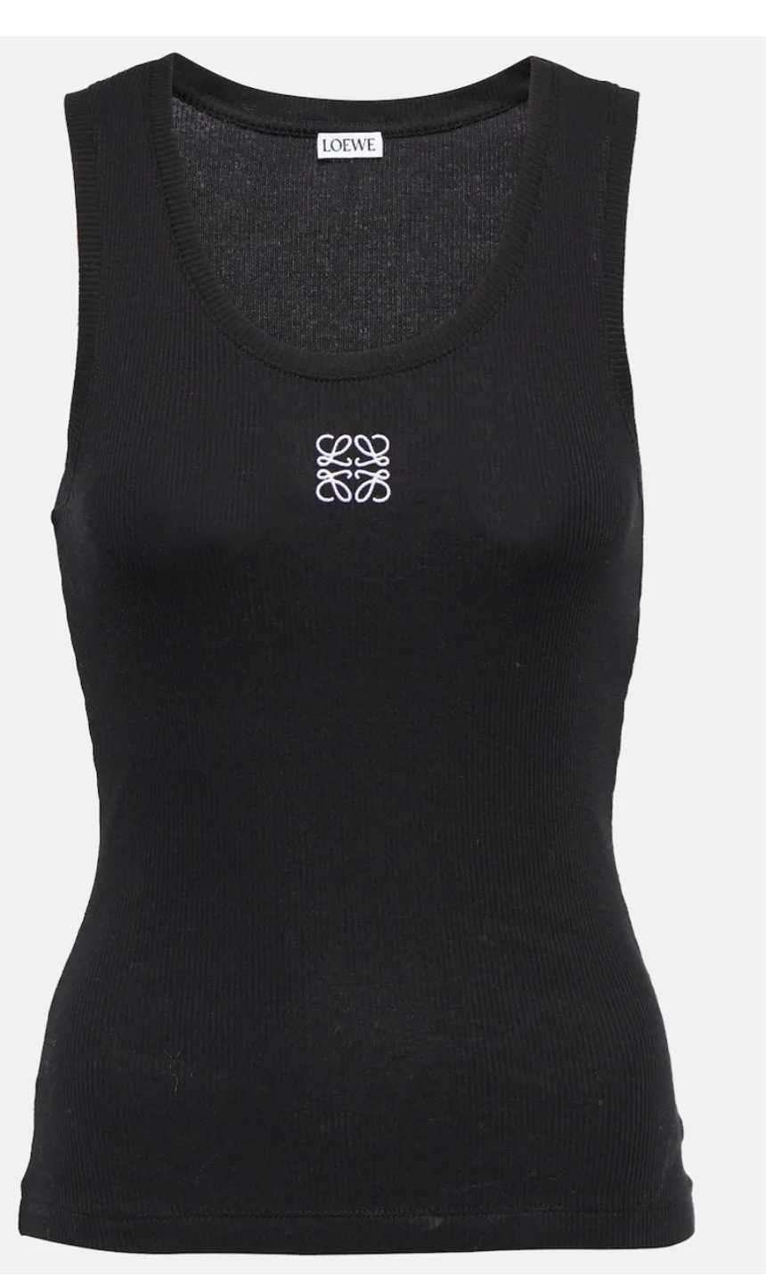 Loewe Ribbed Tank Top - Black and white image indicator(2)