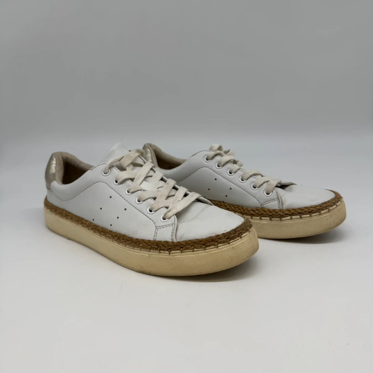 ALDO Women’s White Espadrille Sneakers – Size 39 (Like New) thumbnail