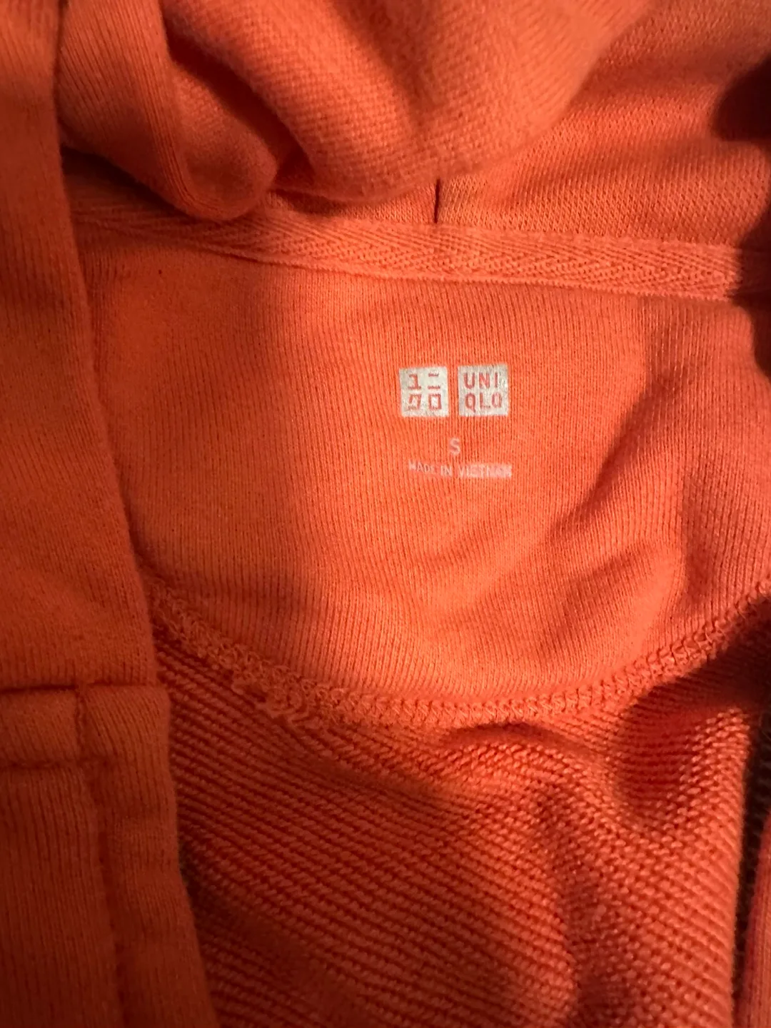 Unisex Uniqlo Orange Zip-Up Hoodie - Size Small thumbnail
