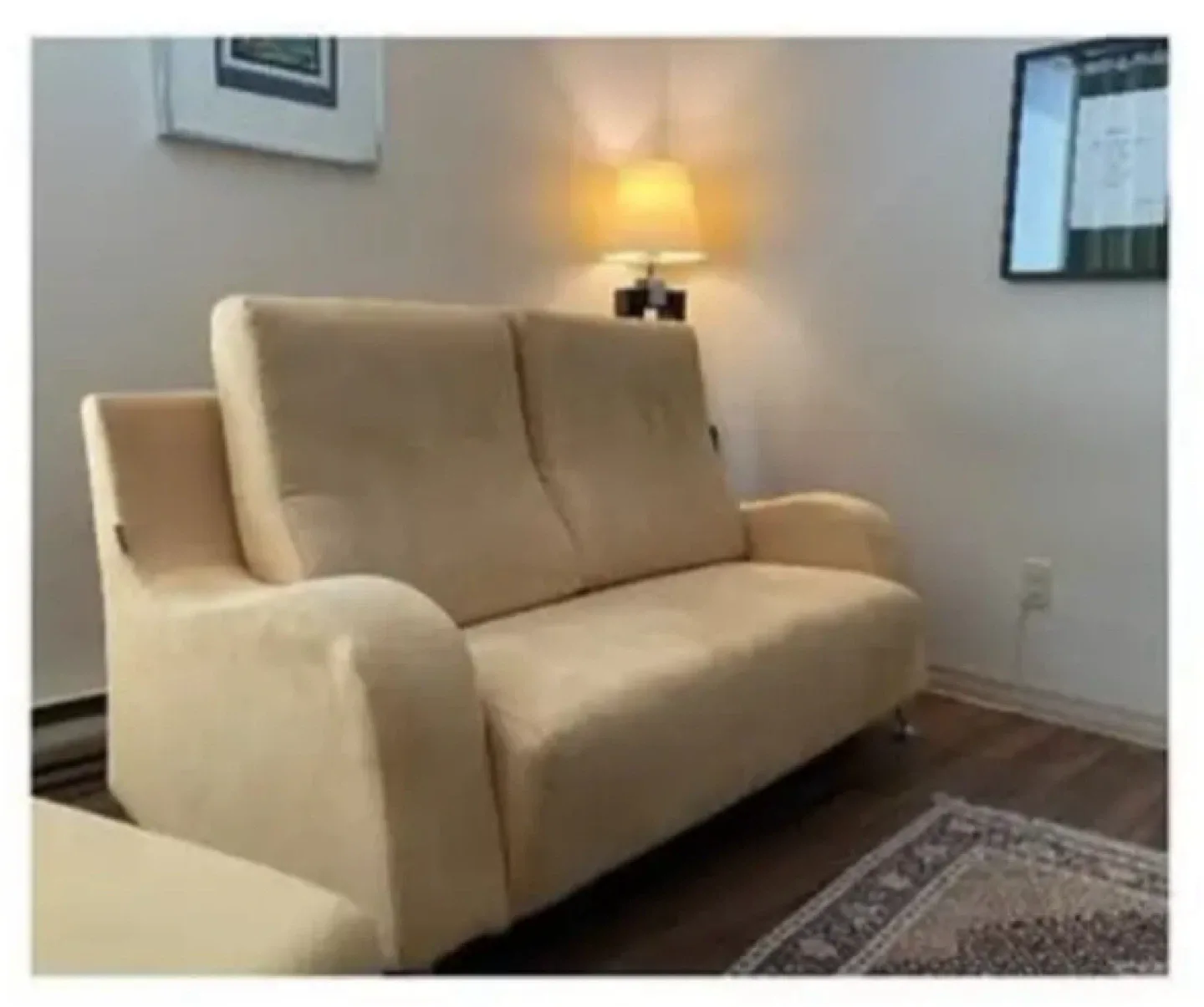 Italian Beige Loveseat and Chaise Lounge Set image indicator(3)