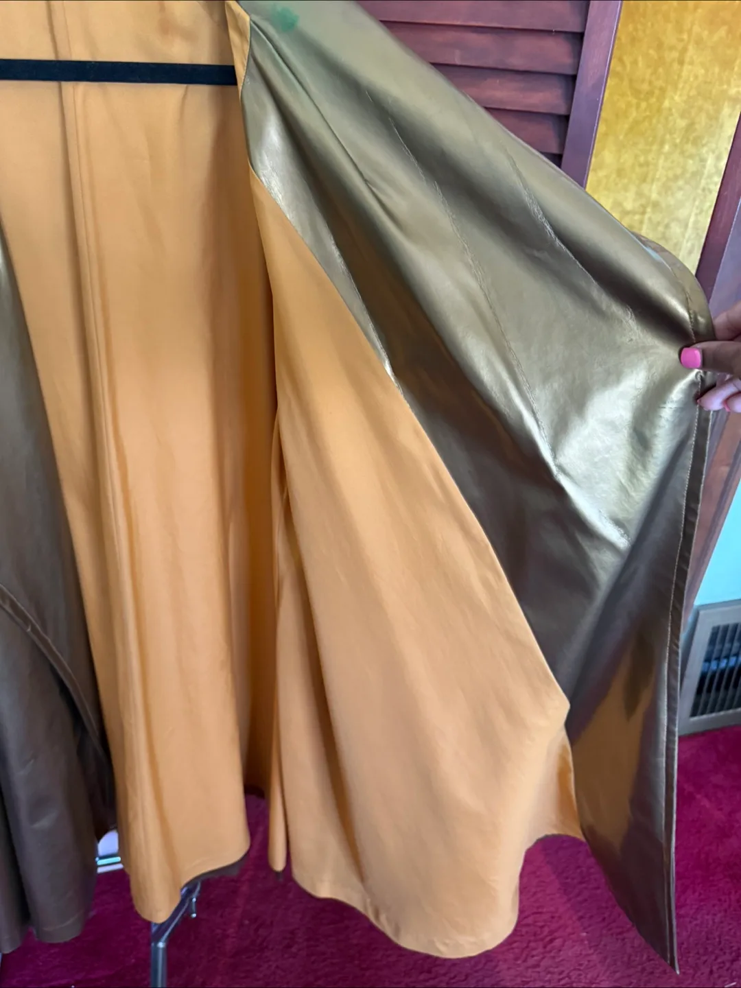 Gold Metallic Trench Coat image indicator(2)