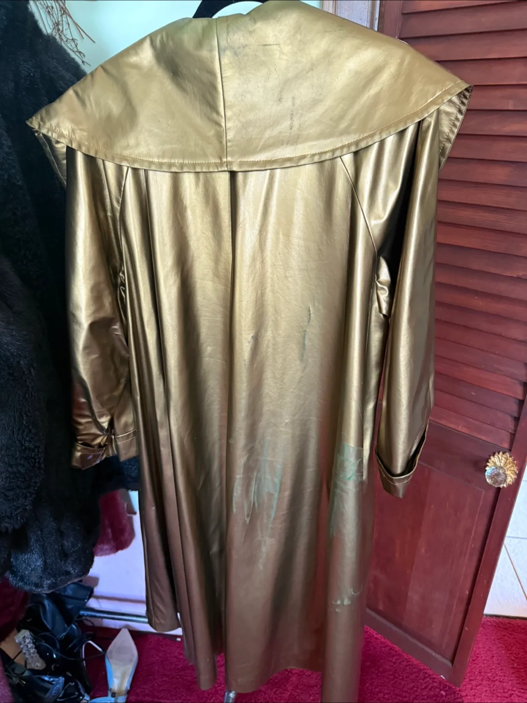 Gold Metallic Trench Coat image indicator(3)