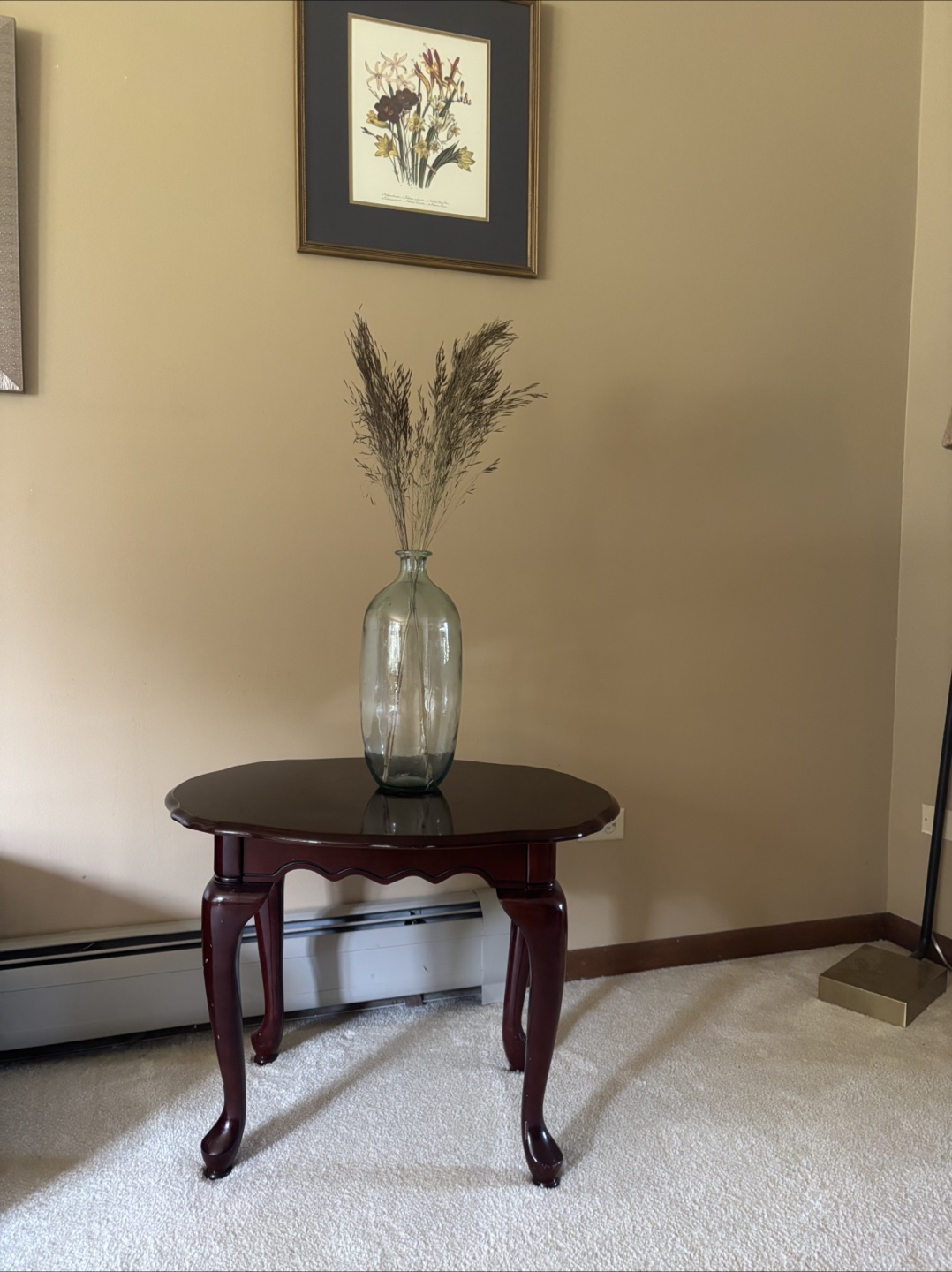 Round Accent Table - Dark Wood - photo 2