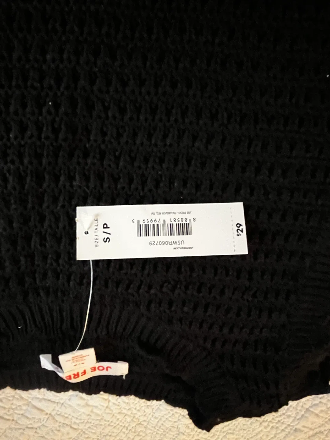 Joe Fresh Black Knit Top - Size S/P - New image indicator(6)