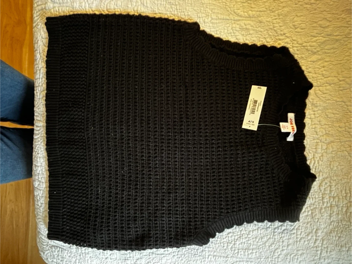 Joe Fresh Black Knit Top - Size S/P - New image indicator(5)
