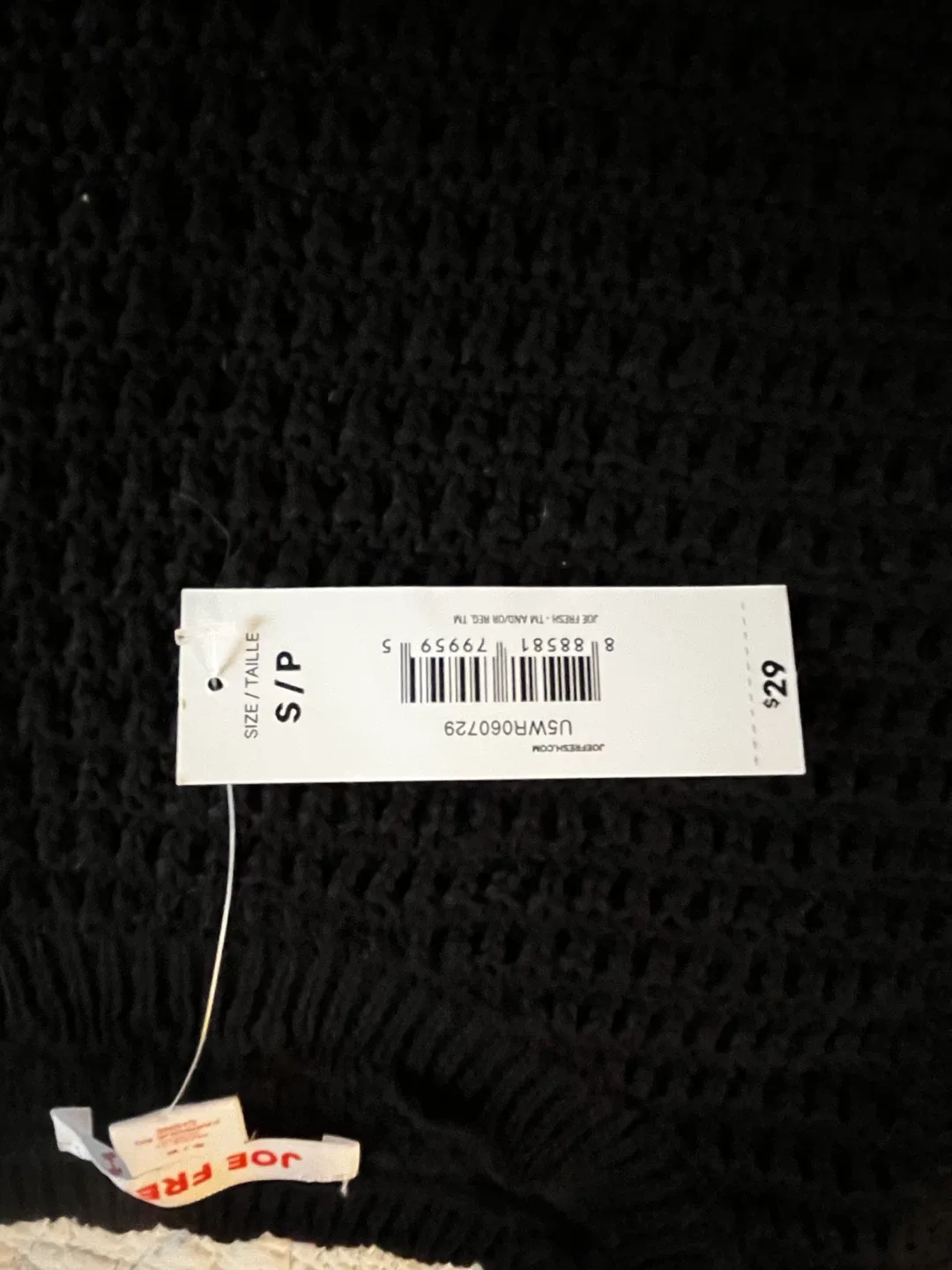 Joe Fresh Black Knit Top - Size S/P - New image indicator(7)