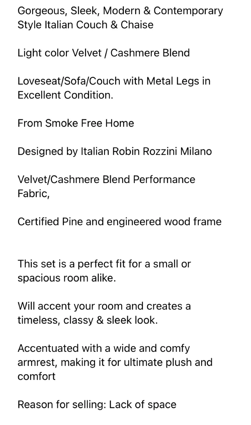 Italian Beige Loveseat and Chaise Lounge Set image indicator(4)