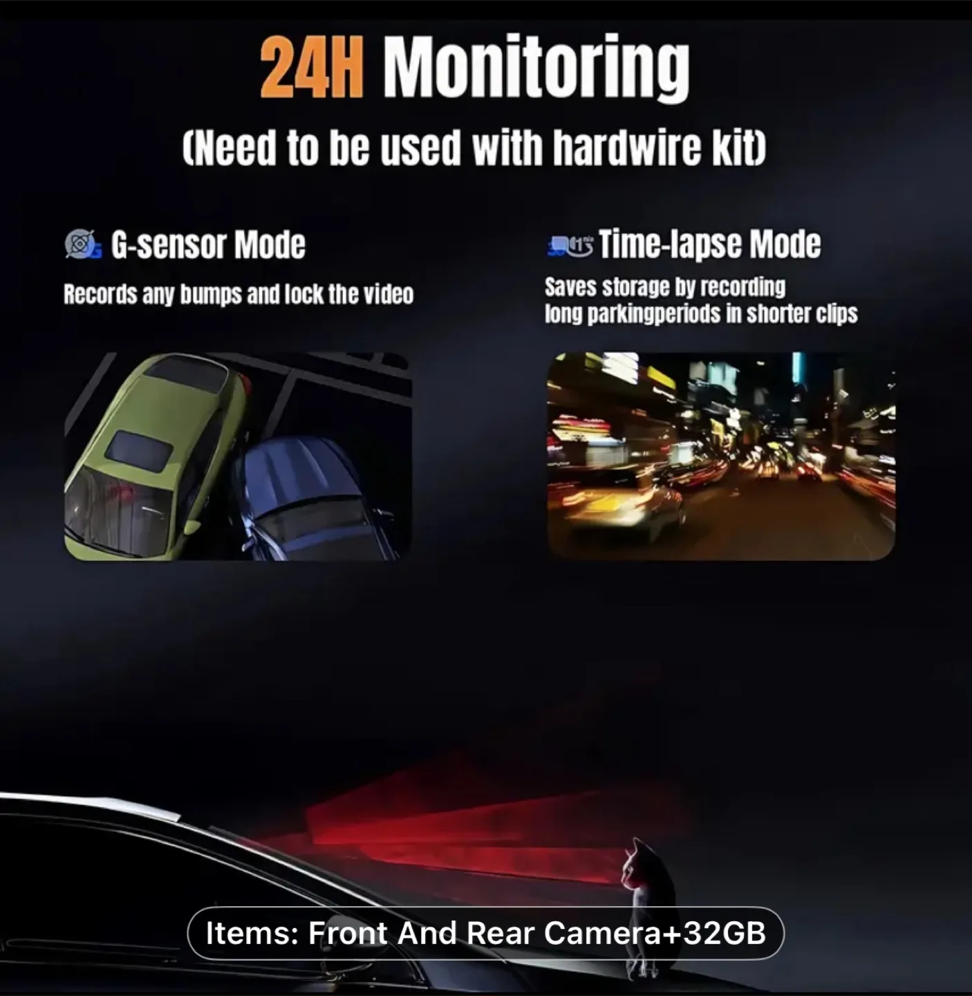 1080P Touch Dash Cam Mirro image indicator(6)