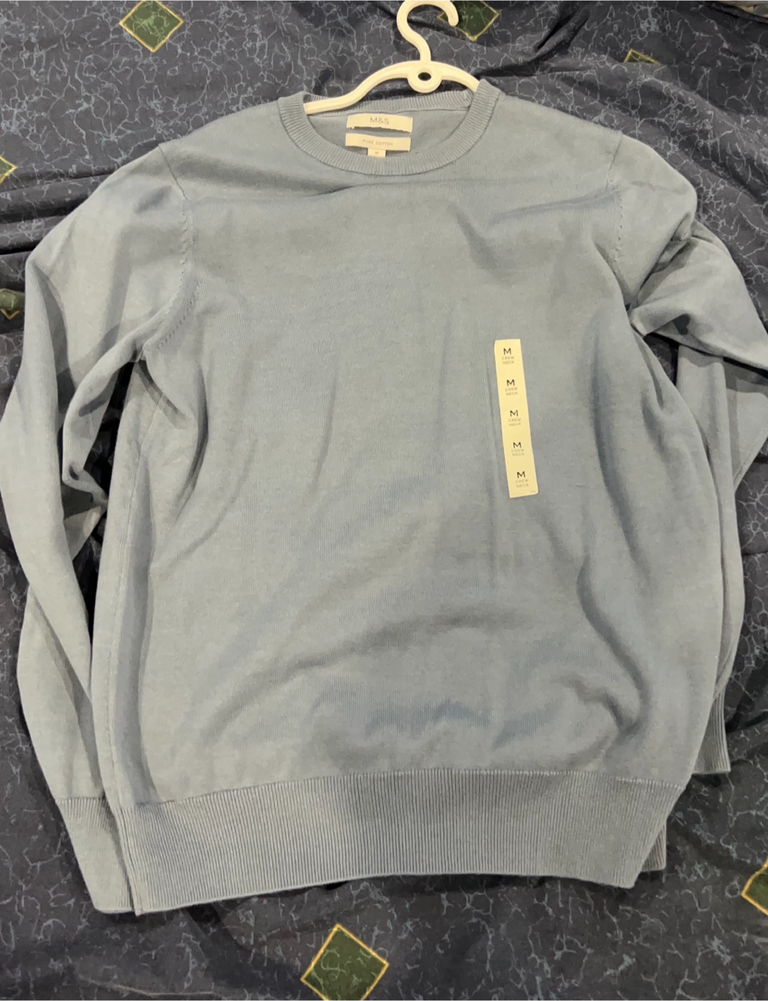 Marks and Spencer Pure Cotton Crew Neck Sweater - Size M