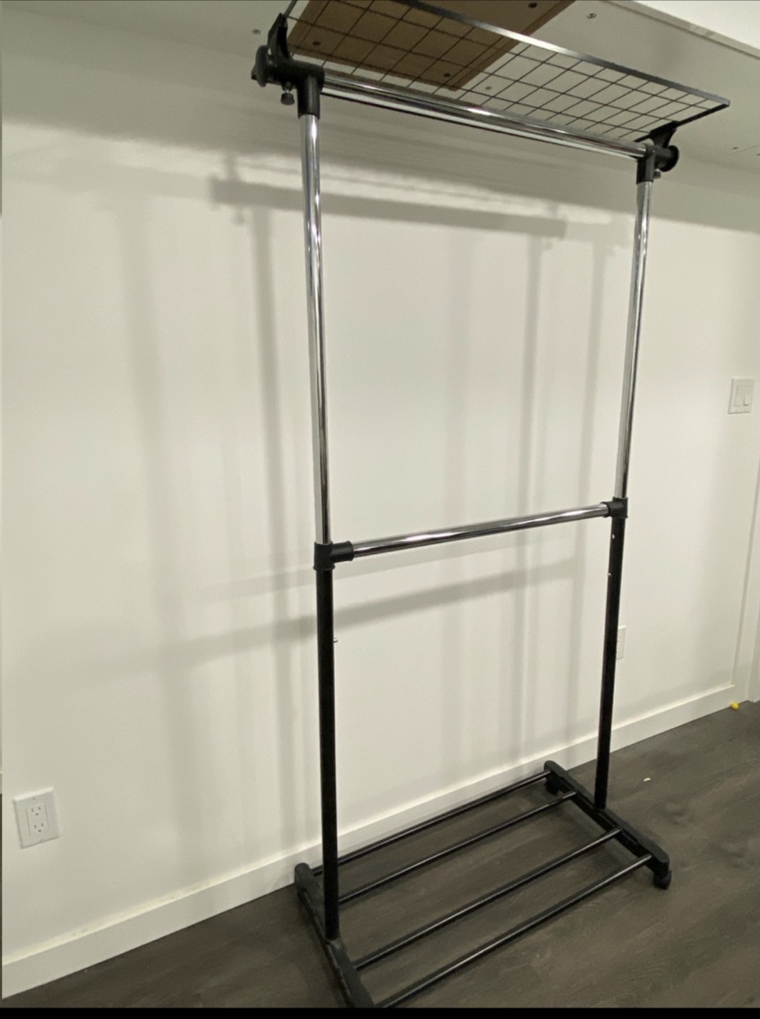 Adjustable Garment Rack - Black & Chrome - photo 3