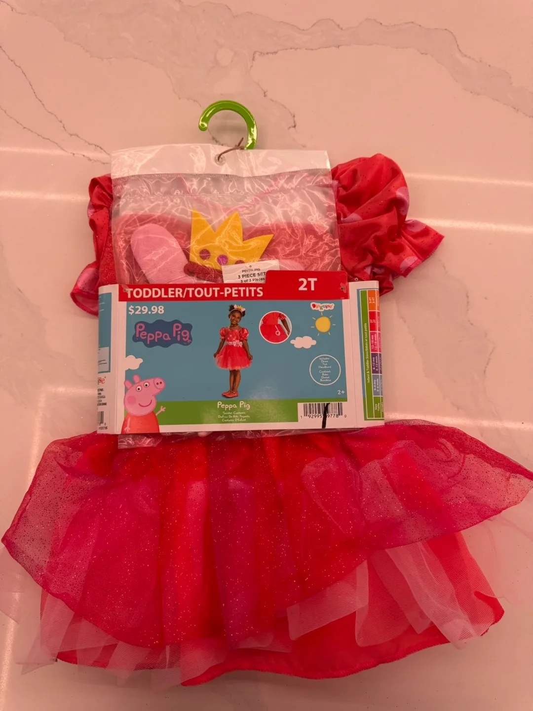 HALLOWEEN COSTUME- TODDLER 2T PEPPA PIG DRESS thumbnail