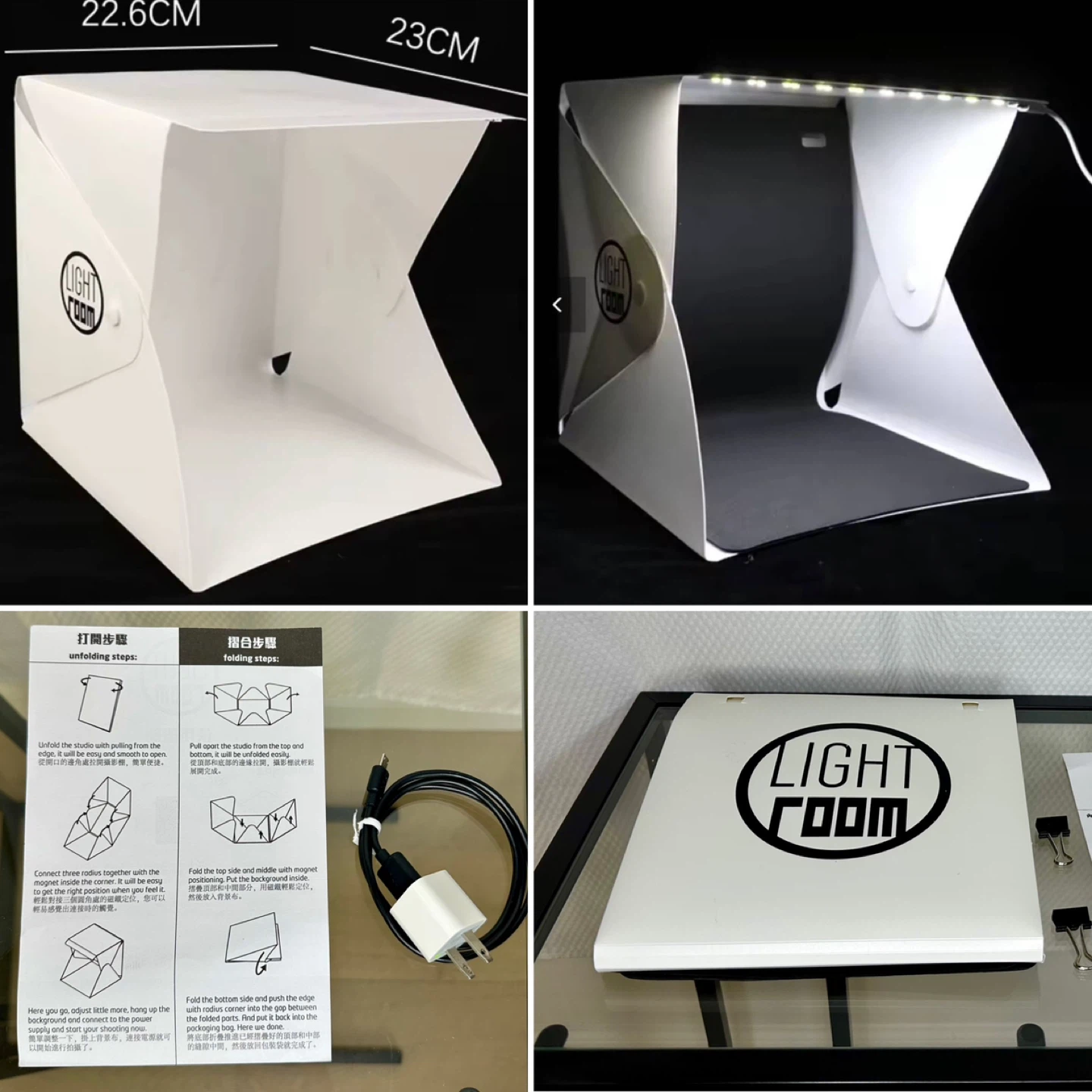 Sm Foldable LED Light Tent Portable Photo Studio BOX