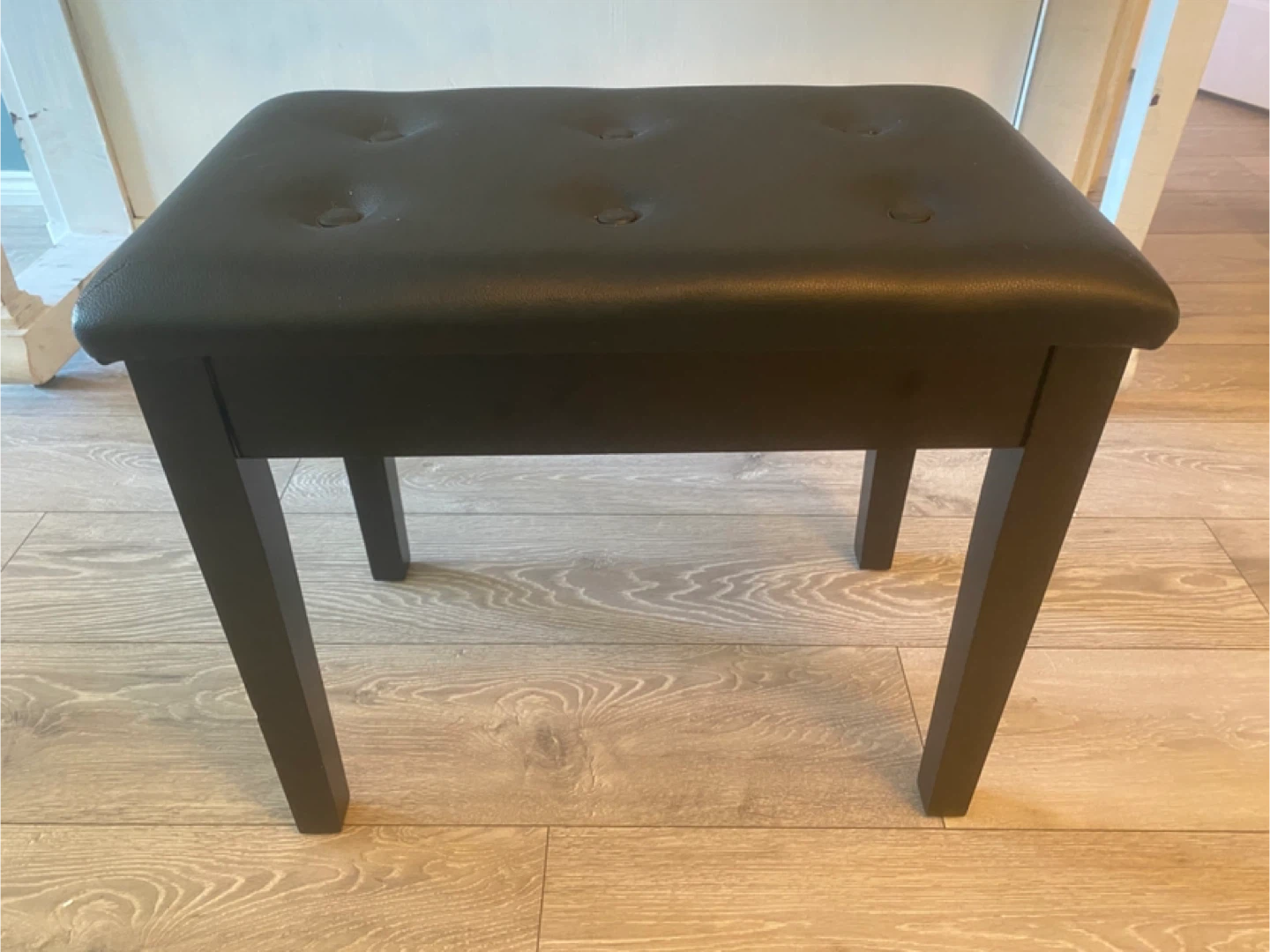 Black Piano Bench with Storage - photo 5