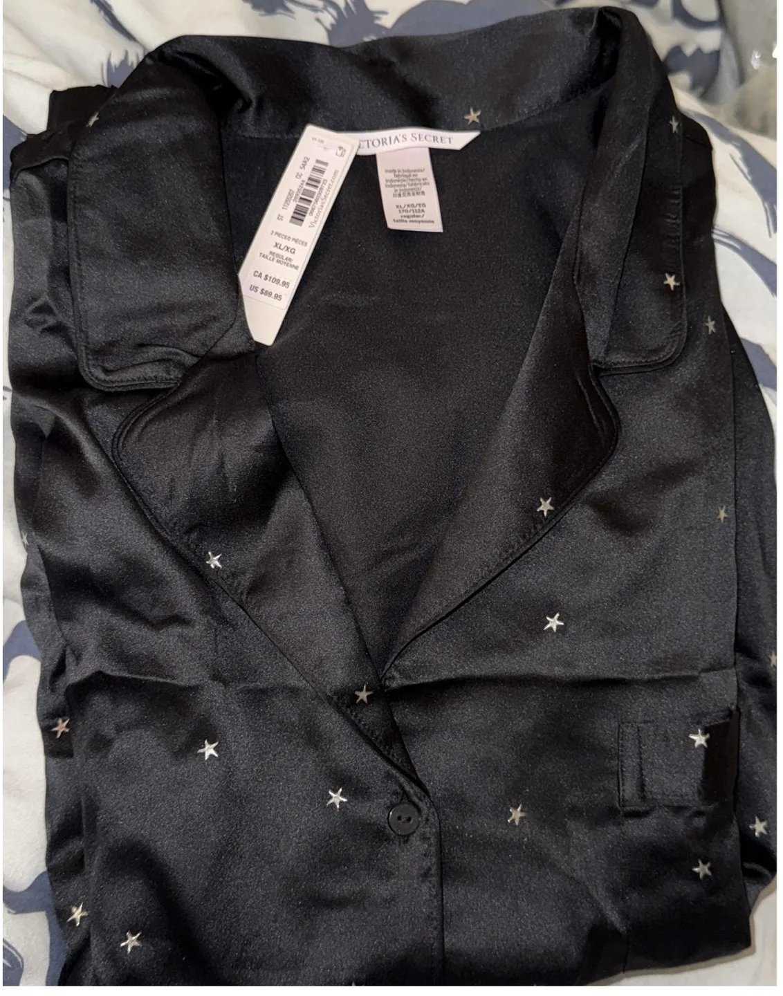 Victoria's Secret Black Star Pajama Set XL/TG image indicator(2)