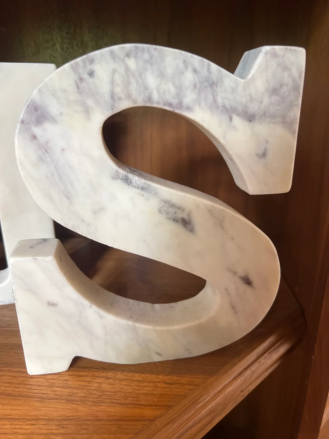 Marble Letter M & S Decor image indicator(3)