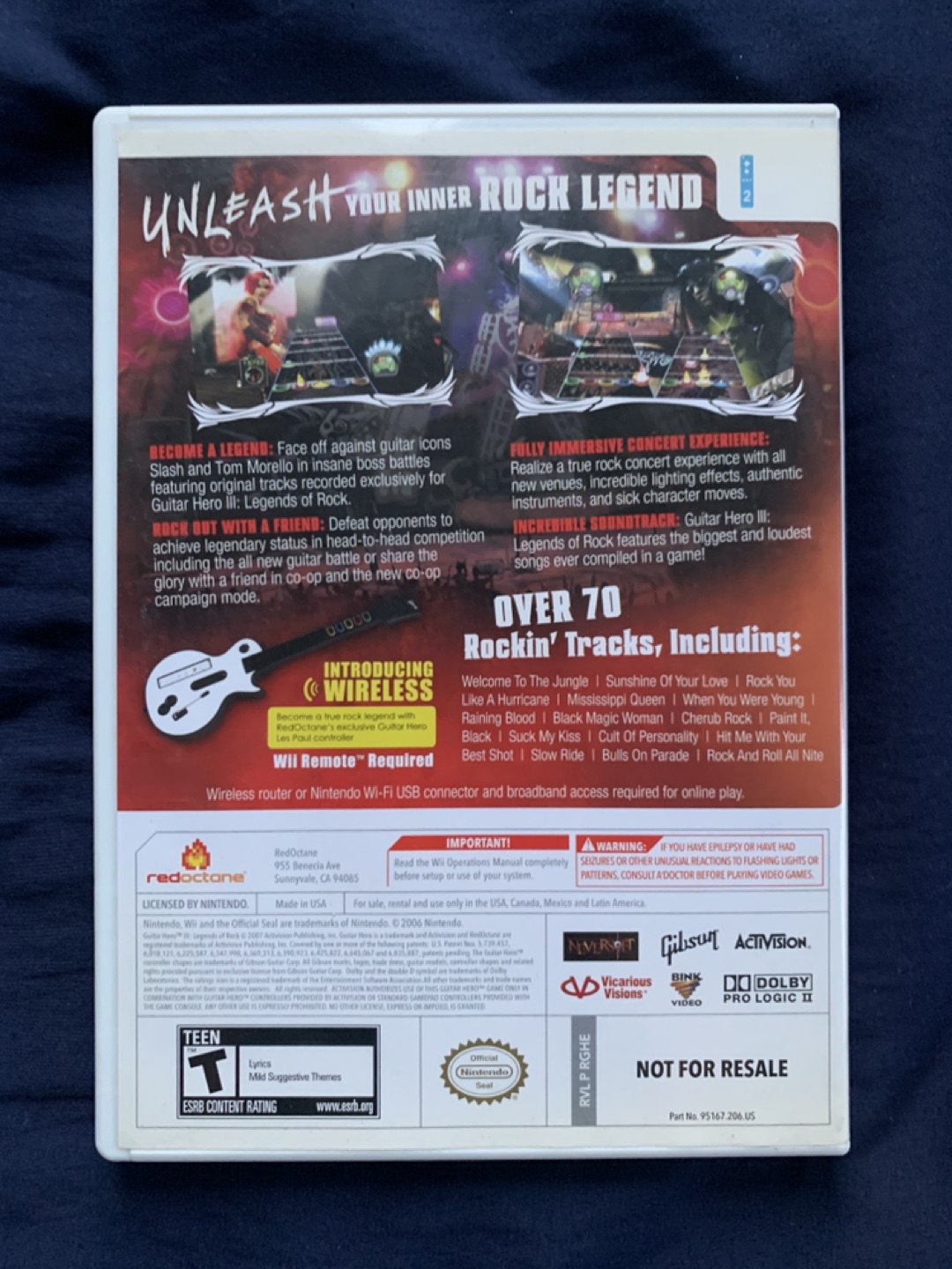 Guitar Hero III: Legends Of Rock (Nintendo Wii, 2006) Complete - photo 2