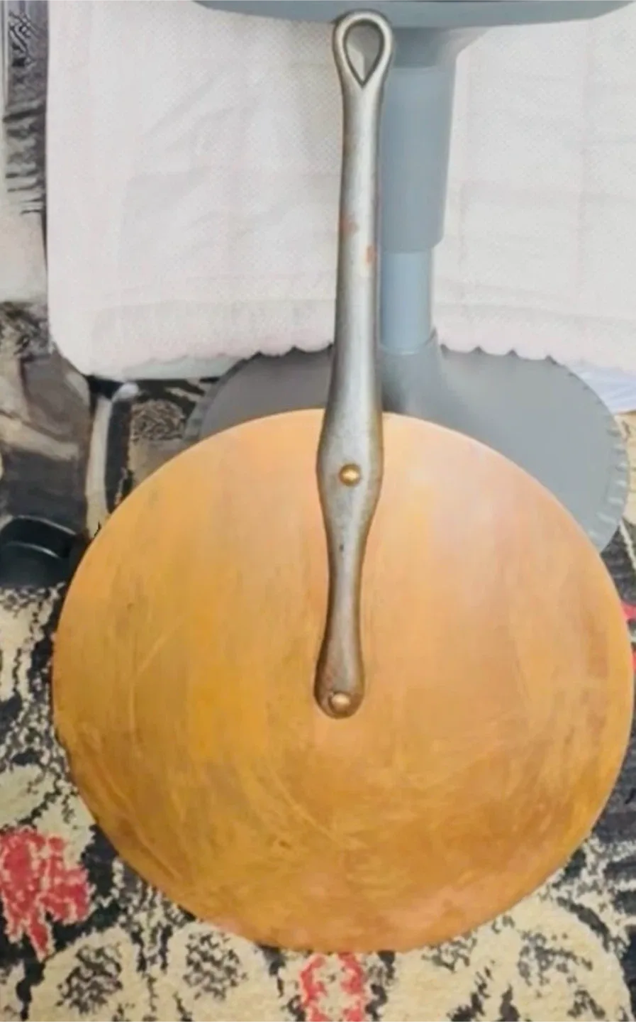 Vintage Copper Cooking Pot with Lid image indicator(3)