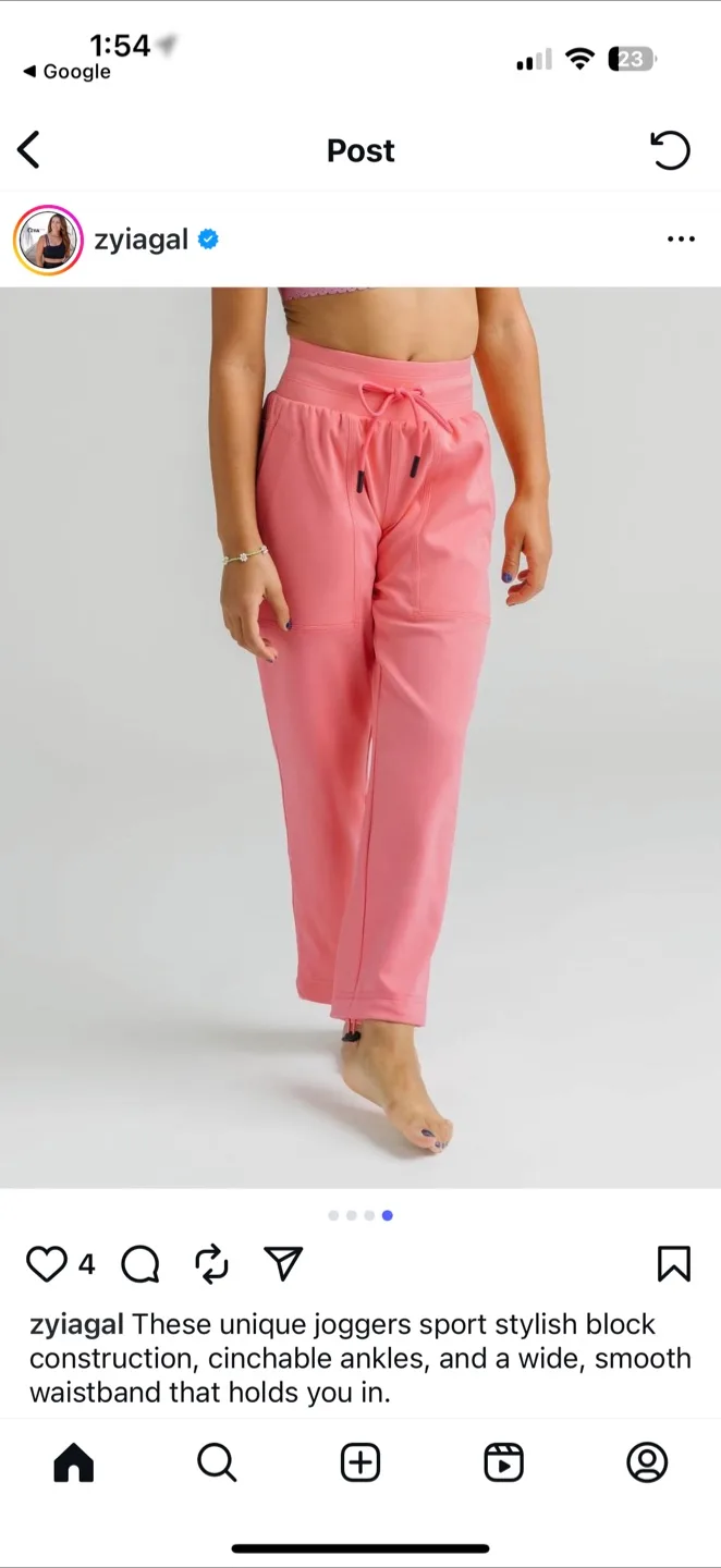 Zyia Active Pink Adapt Joggers - Size XL image indicator(2)