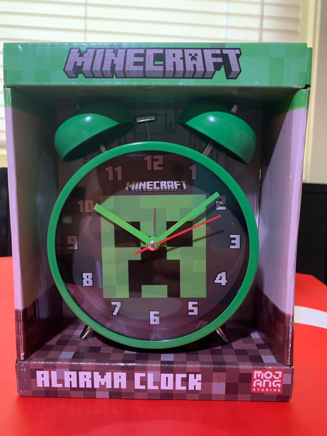 Minecraft Creeper Twin Bell Alarm Clock - New in Box! thumbnail
