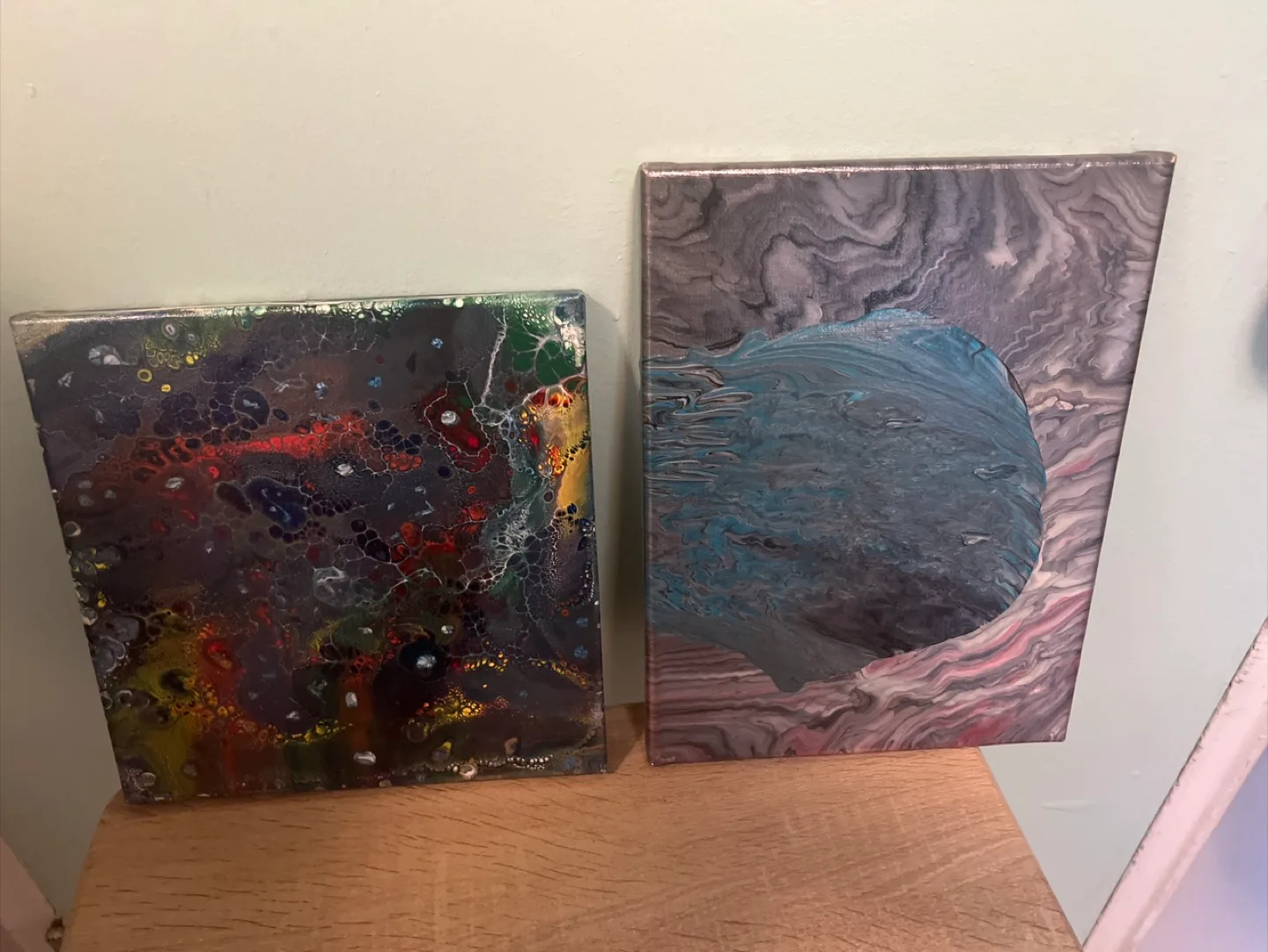 Two Abstract Fluid Art Paintings thumbnail