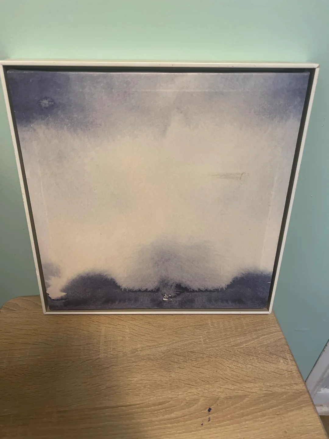 Oil painting light blue and white thumbnail